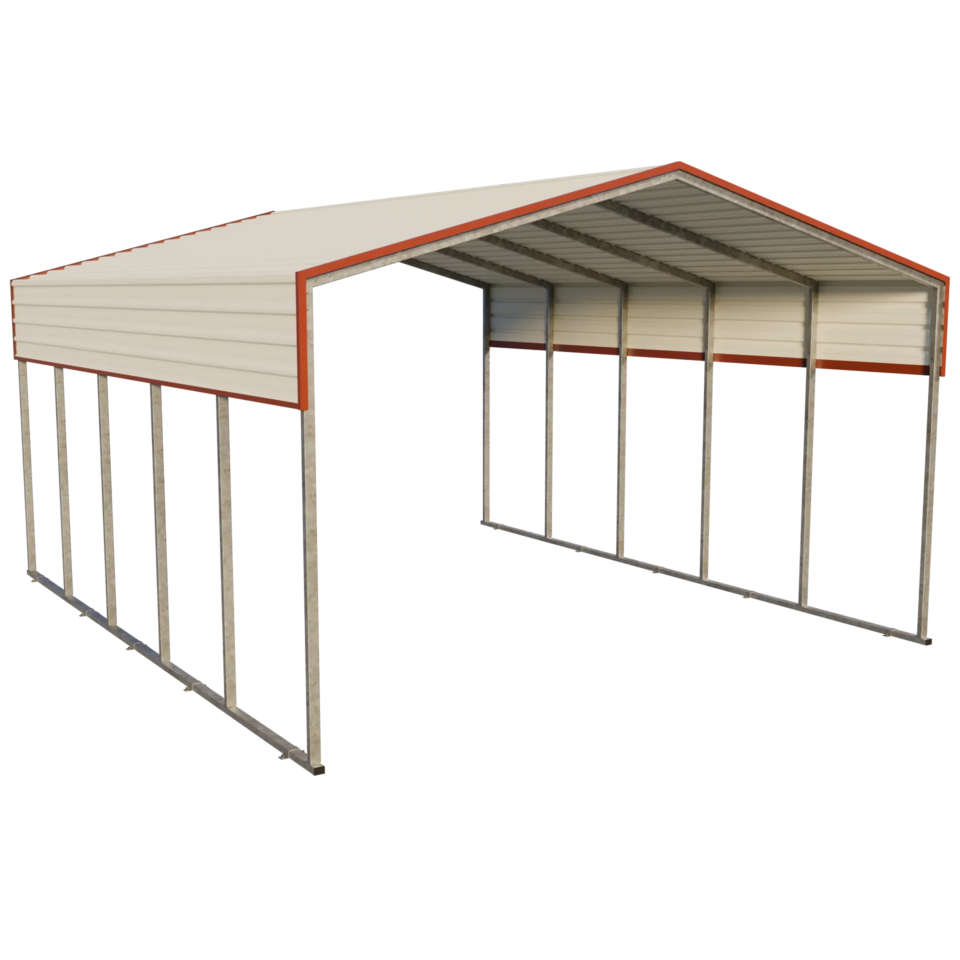 Double Caravan Shelter 7.4m - 5.9m wide x 7.4m long x 3.1m sides - (3.9m apex)  - Wind Region A